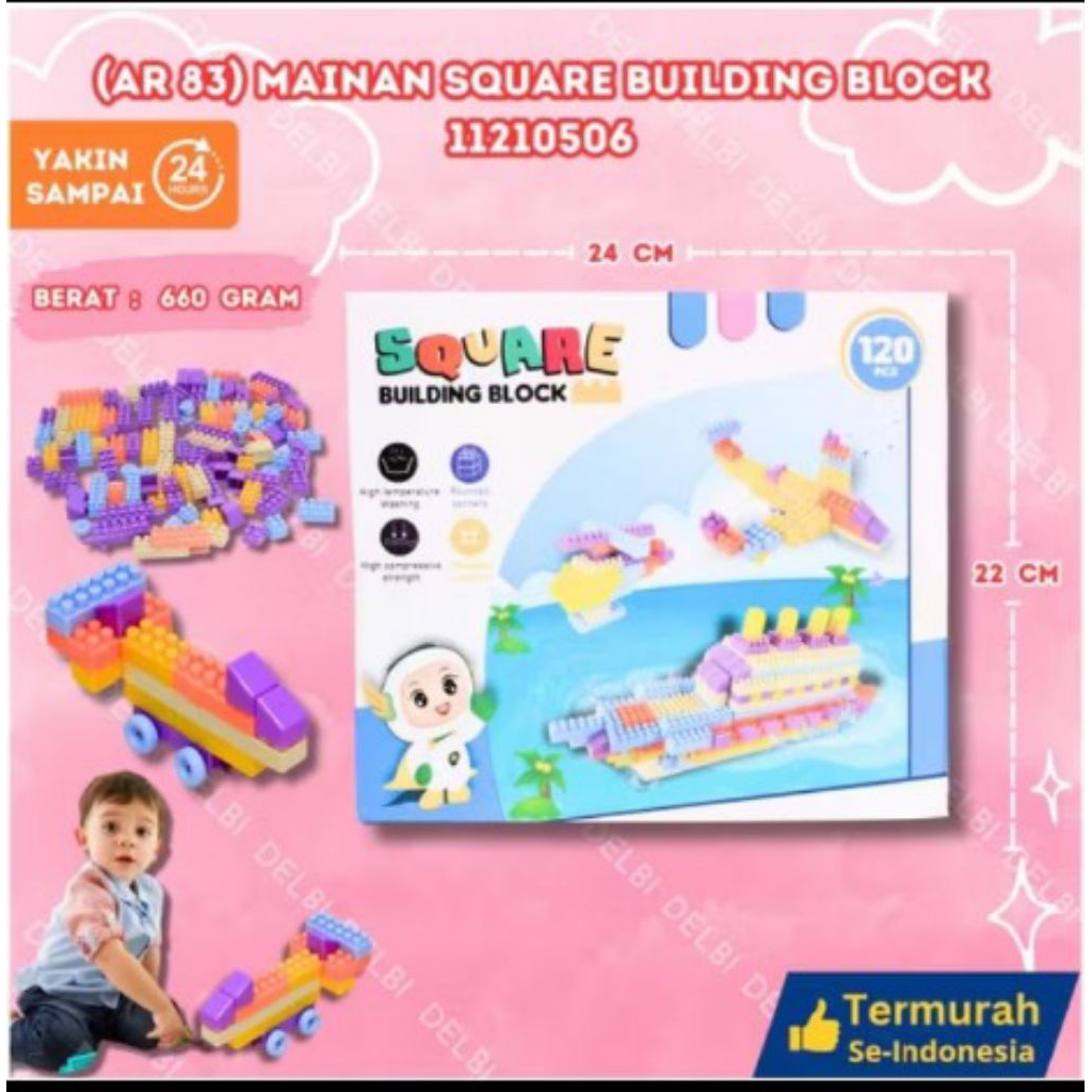 Mainan Square Building Block /Menyusun Strategi Lego