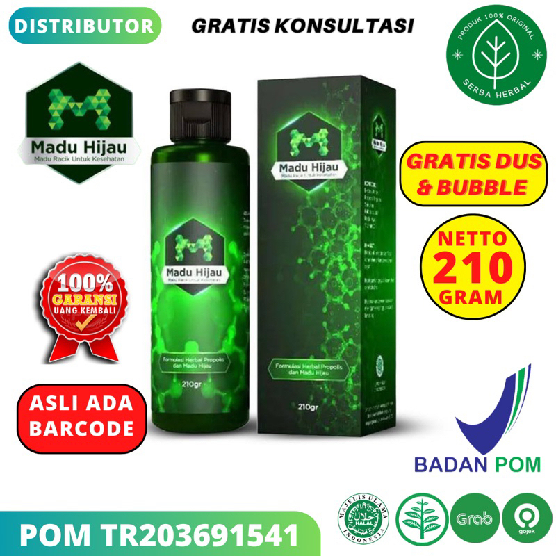 Madu Hijau Original 210Gram BPOM Herbal