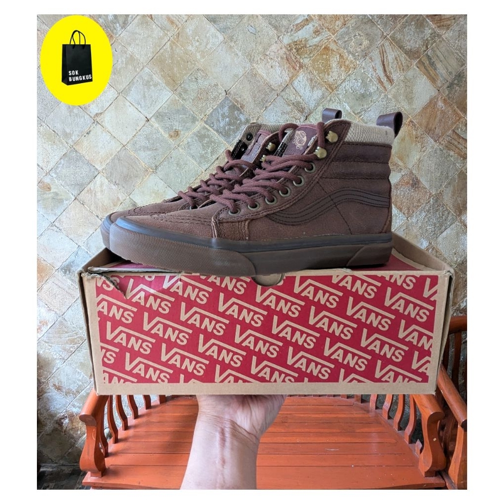 Vans - SK8-Hi MTE Leather Brown/Herringbone
