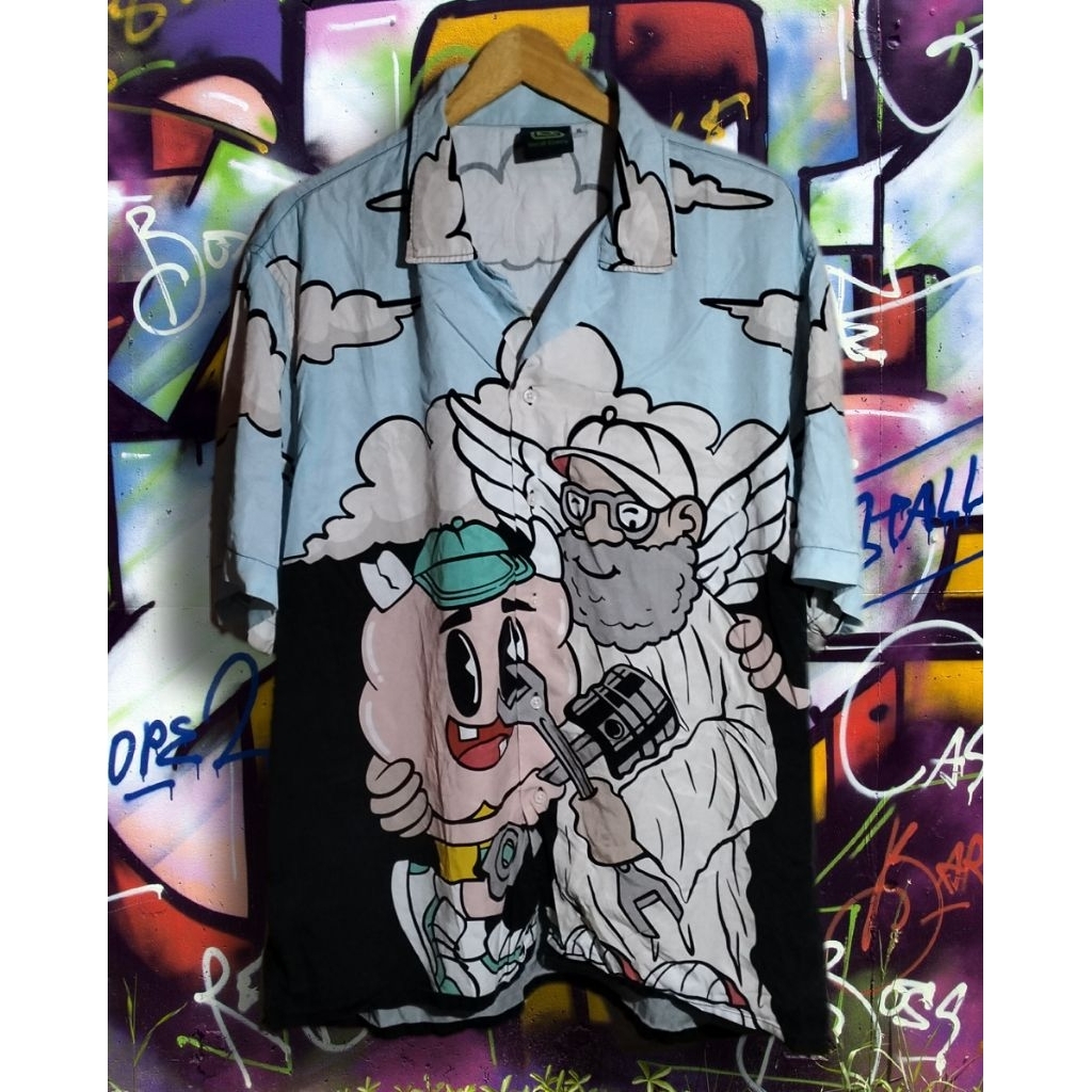 recall enemy kemeja aop motif brand second/bekas/branded