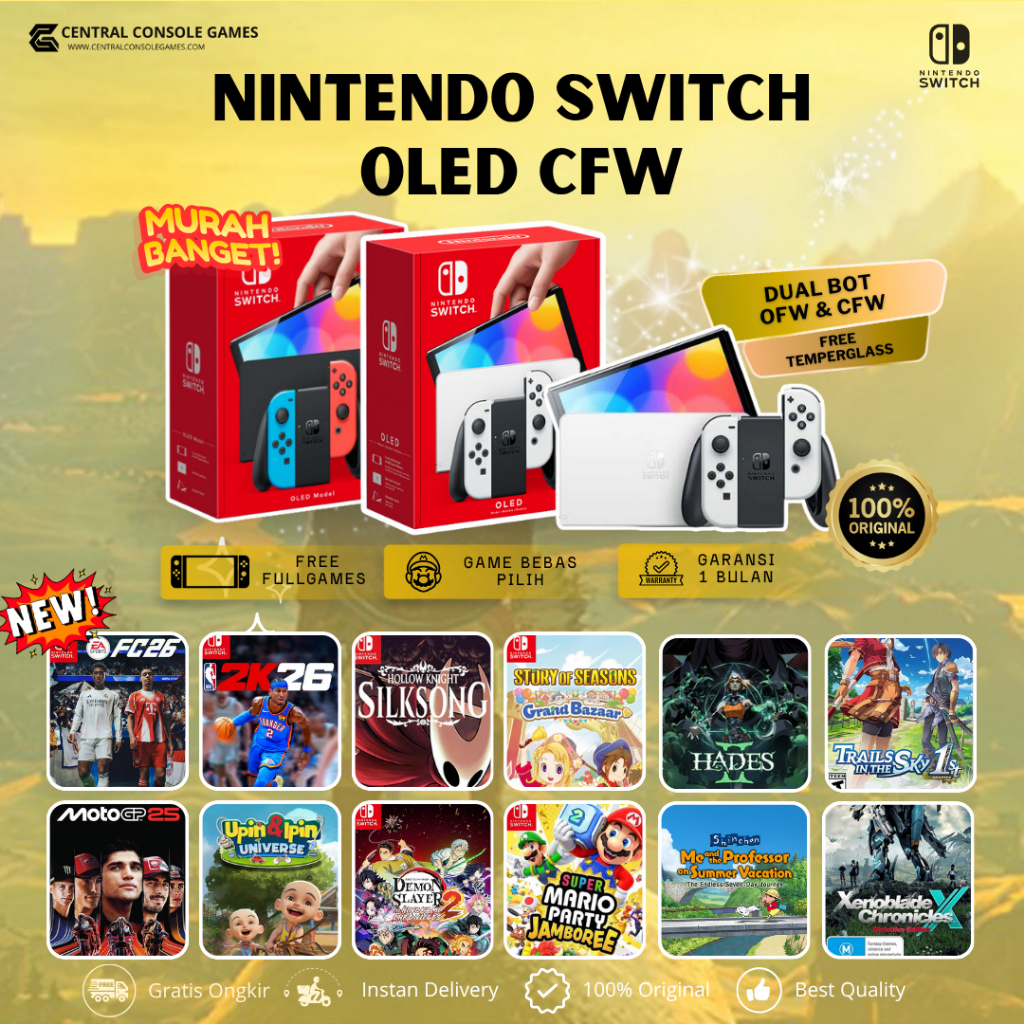 Nintendo Switch Oled CFW [SECOND] Fullset Bebas Request Full Games