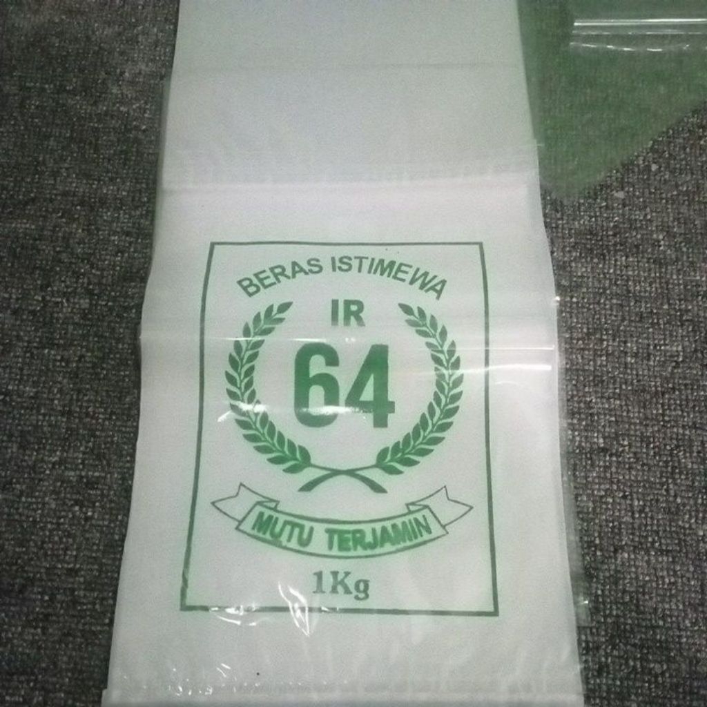 PLASTIK KEMASAN BERAS 1 KG plastik  Bening 0.3