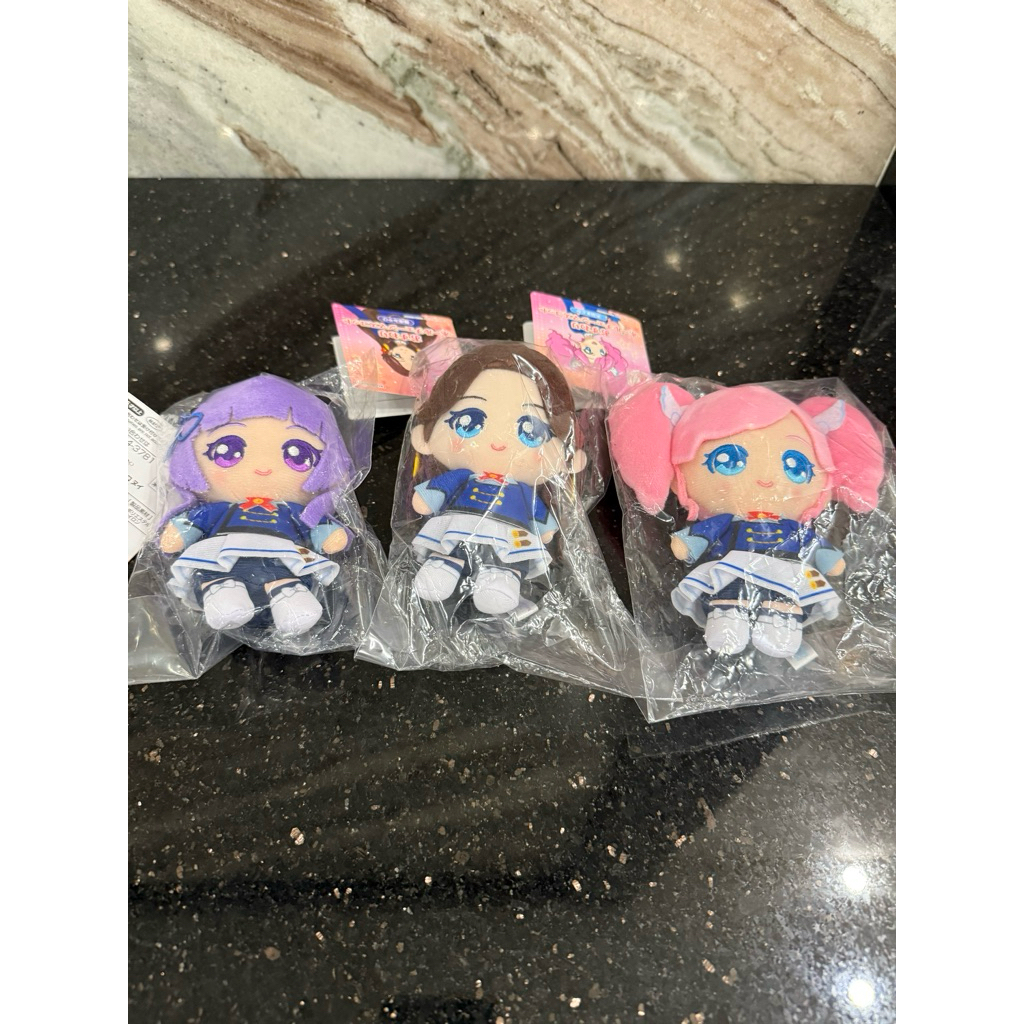 Aikatsu Akari Generation Madoka Sumire Miyabi Plush Keychain Ganci School Uniform Ver