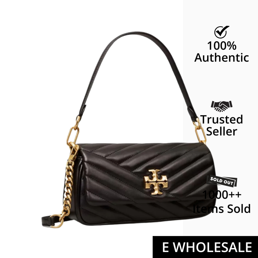 Tory Burch Kira Chevron Small Flap Shoulder Bag Black