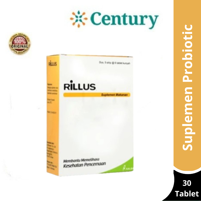 Rillus Box Isi 30 Tablet Kunyah/probiotic/pencernaan