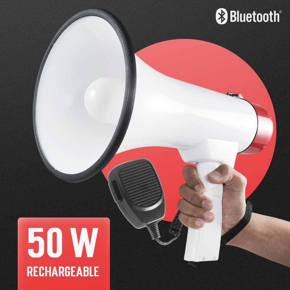 ORI JACAR Megaphone Bluetooth toa kecil pengeras suara untuk jualan keliling Fungsi Rekaman 50 Watt
