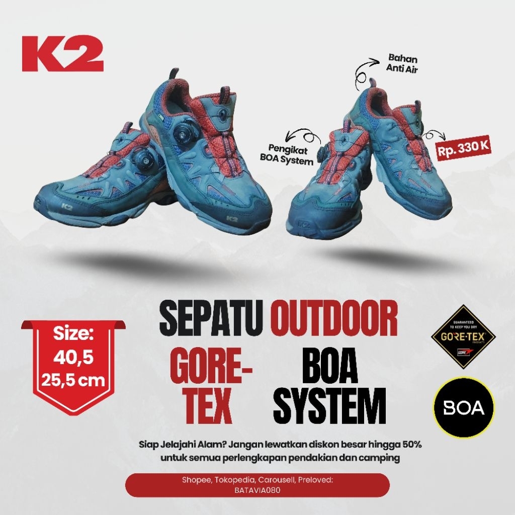 Sepatu Outdoor K2 - BOA System - GORE-TEX - KMF13G05