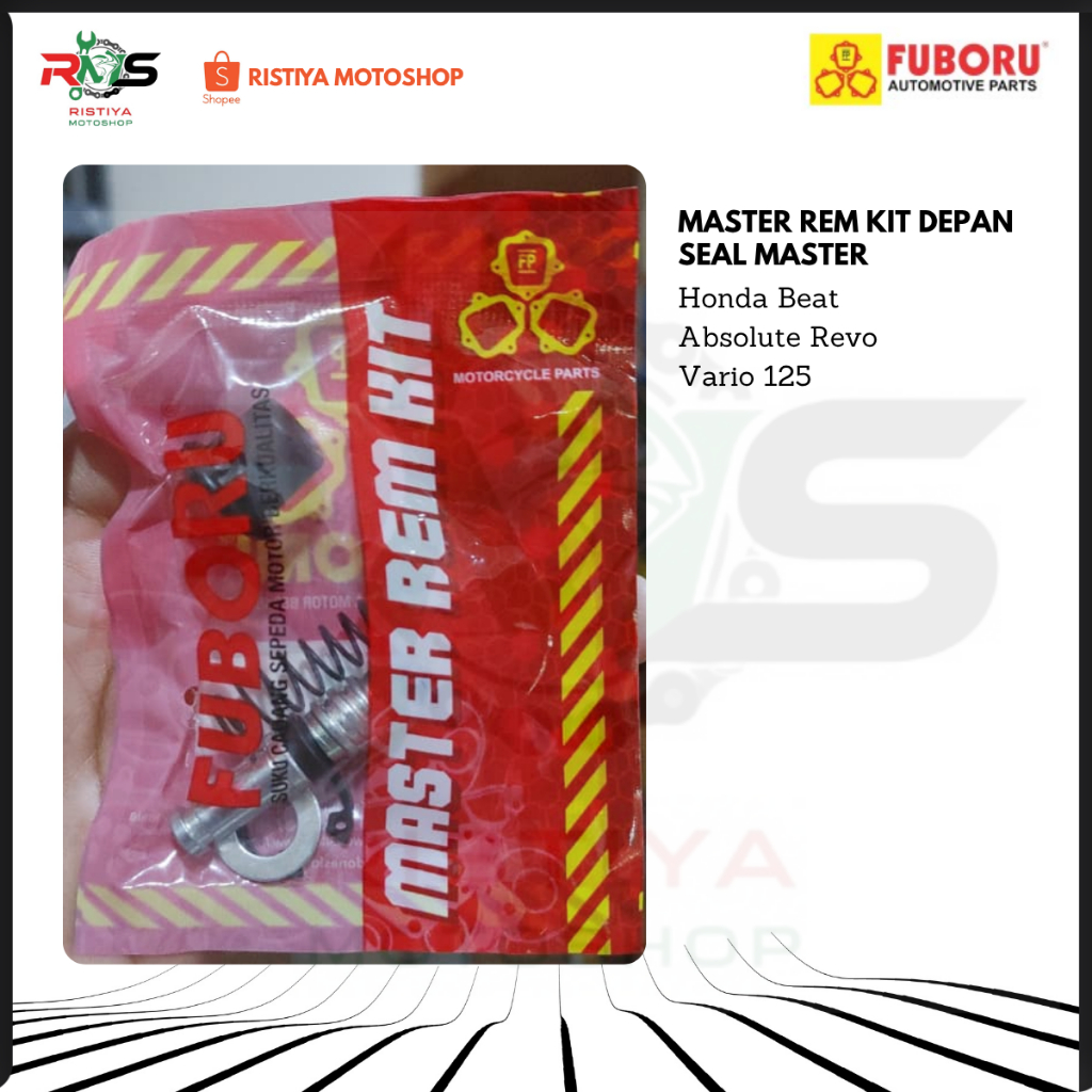 MASTER REM KIT DEPAN MOTOR HONDA BEAT / ABSOLUTE REVO / VARIO 125 | SEAL MASTER FUBORU