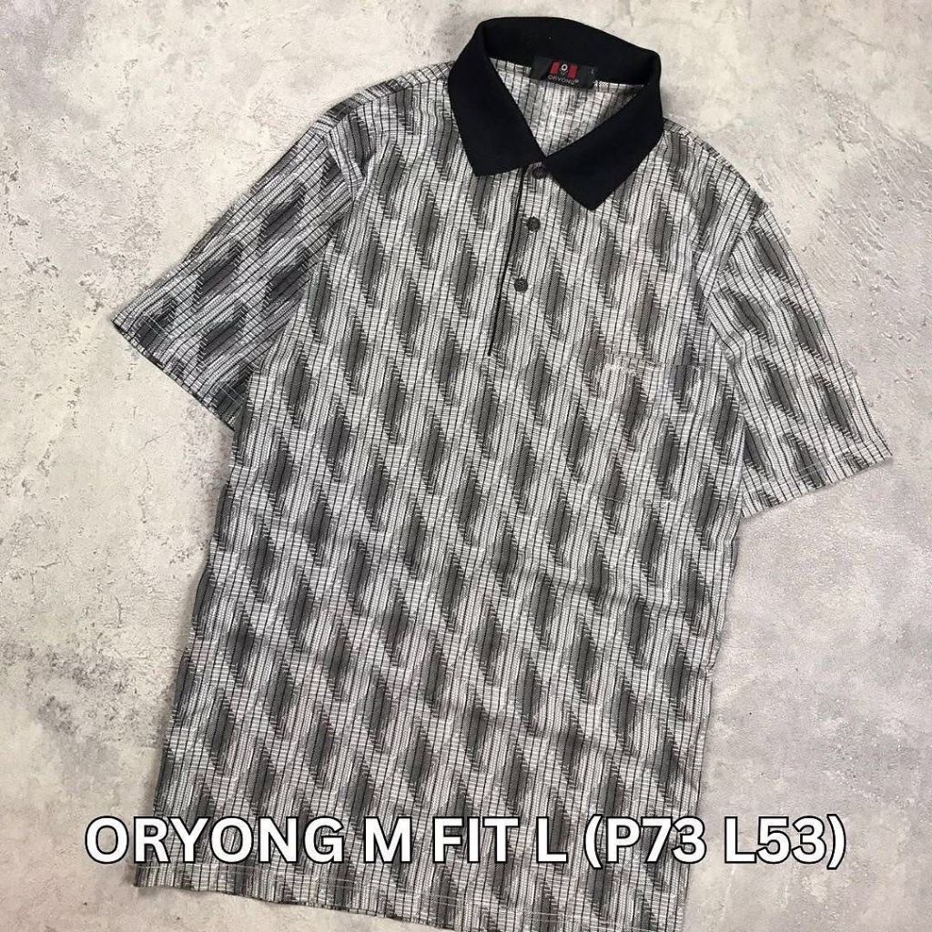 ORYONG MOTIF Baju Golf Kaos Kerah Poloshirt Jersey Tenis Padel Dryfit - Buat Pria Laki-laki Cowok