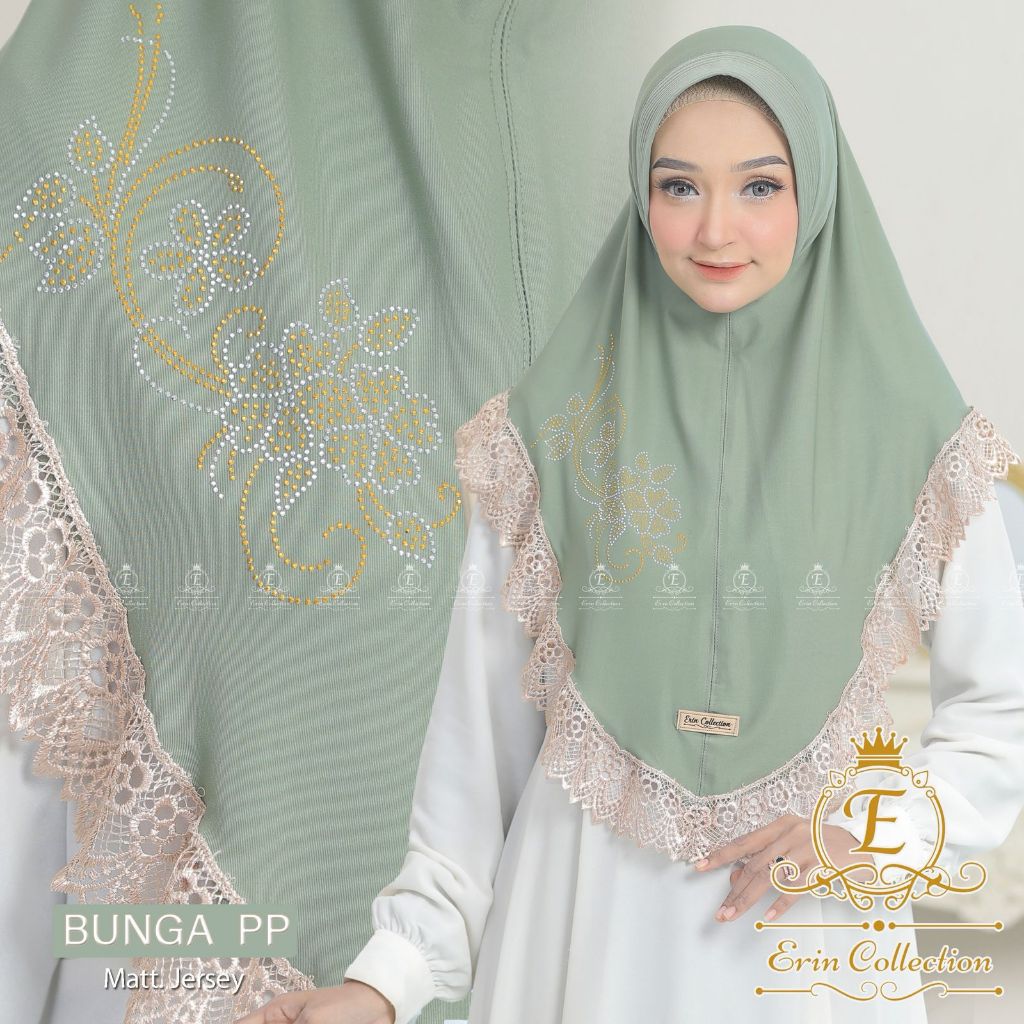 HIJAB INSTAN BERNIKA JERSEY JILBAB RENDA MEWAH ERIN COLLECTION