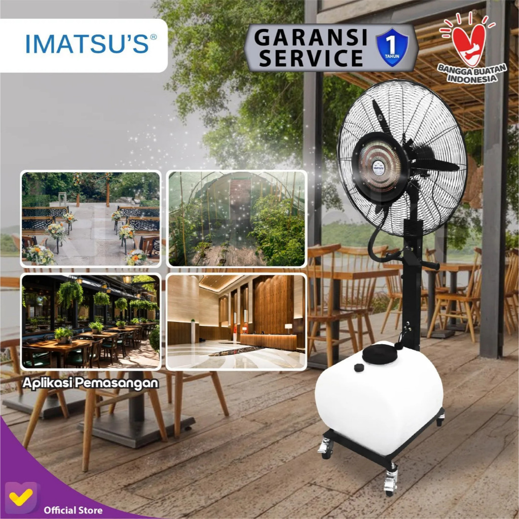 Kipas Kabut IMATSU 26 Inc Anti Air 60 Liter Spray Fan / Misty Fan Water Proof