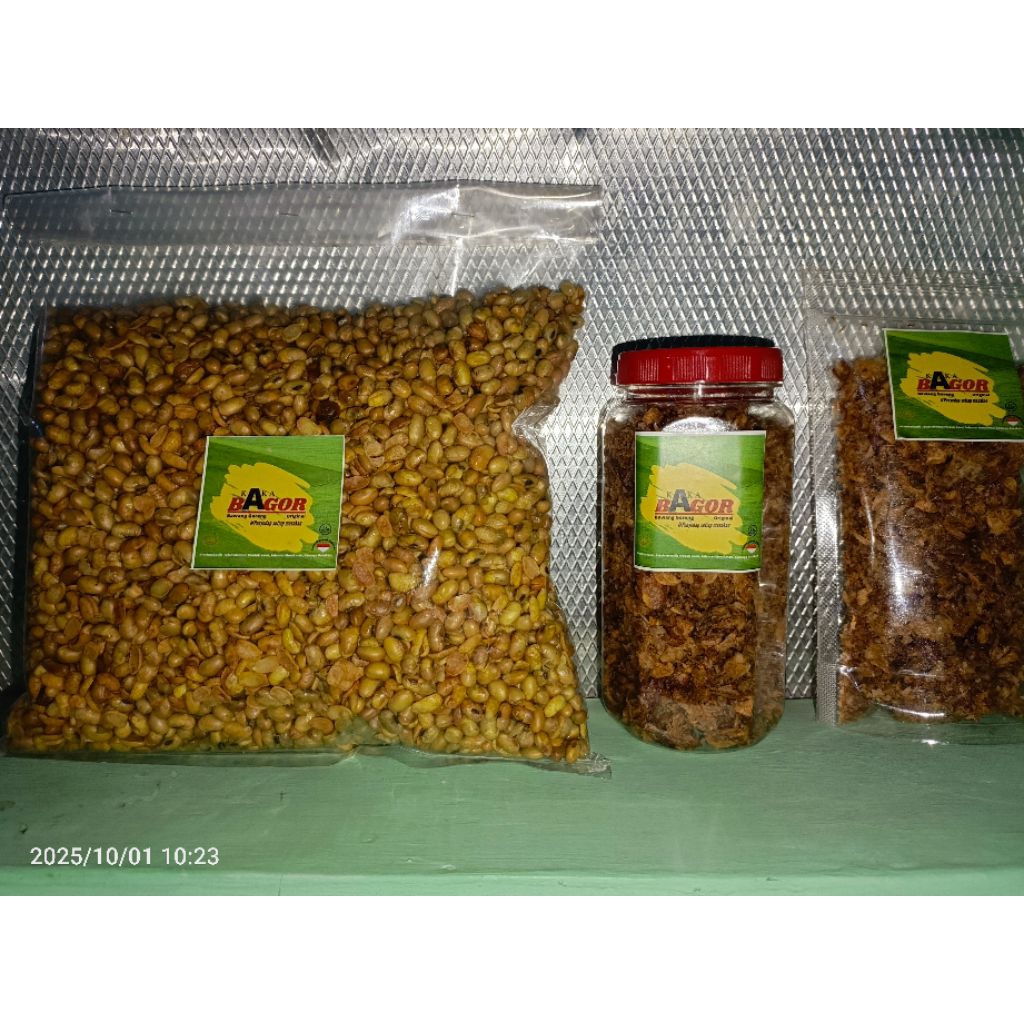 Paket (Bawang merah 100 gram, bawang toples, kacang goreng 1 kg)