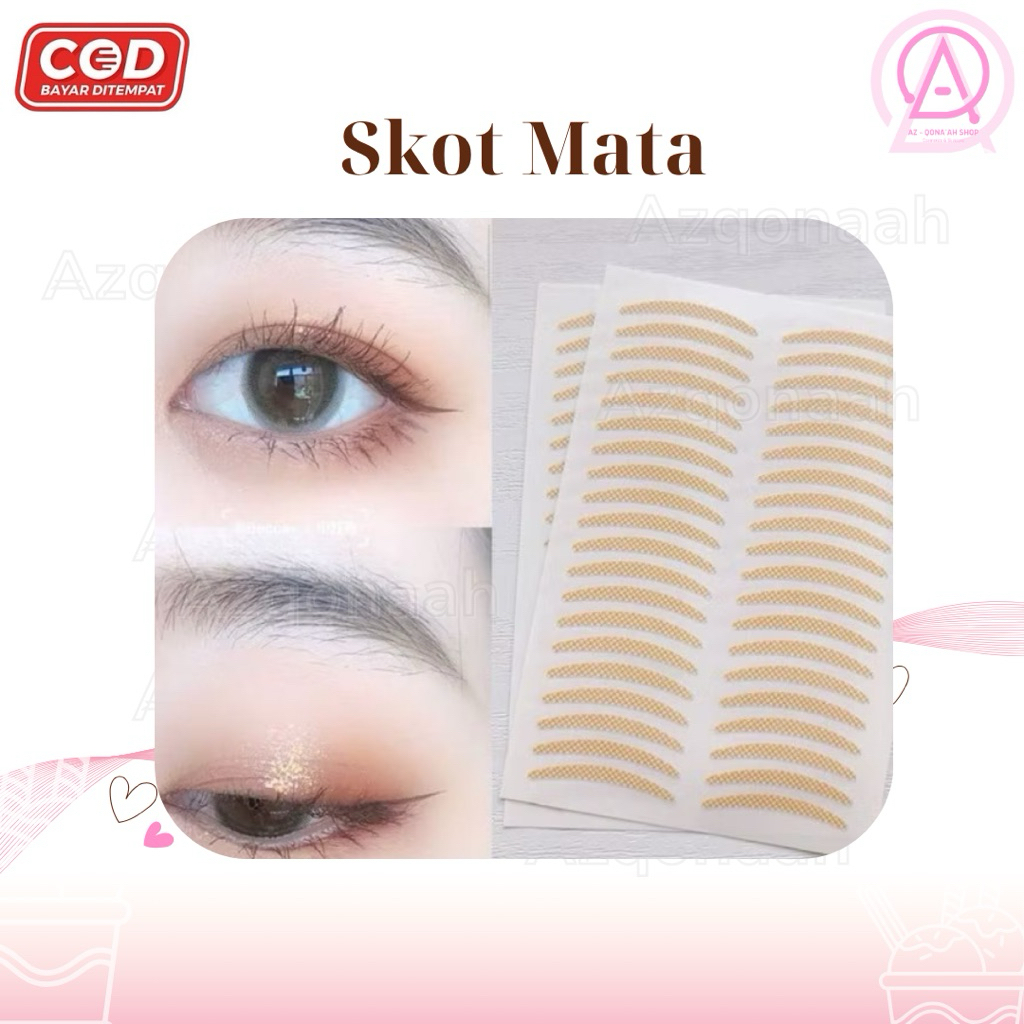 Skot Mata Eyelide 24Pasang Double Eyelid Stiker Kelopak Mata Bening Tahan Air Scot Mata Jaring Selot