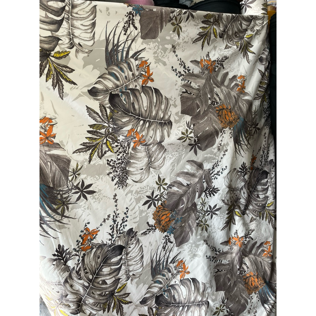 Kain Despo Coating Waterproof Motif Daun kain Jaket Jas hujan&Lain-Lain