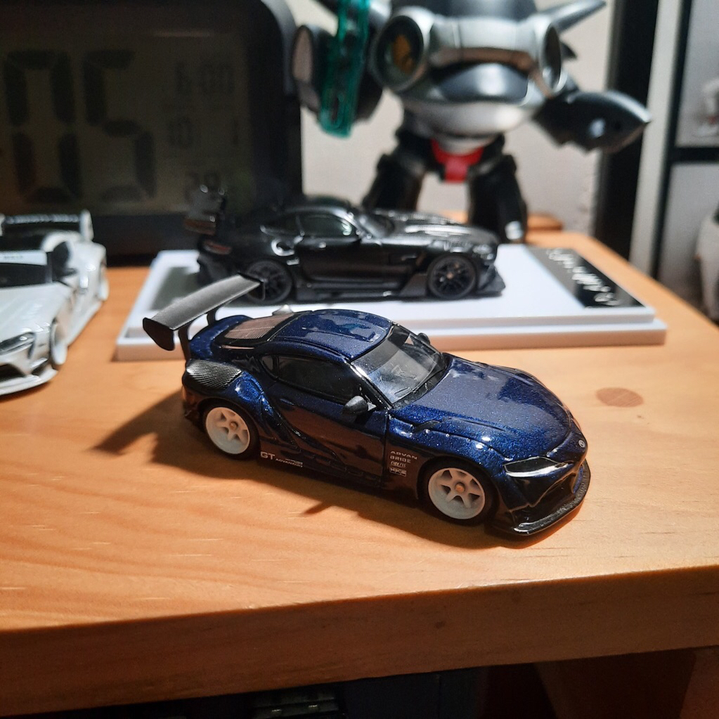 mini gt hks toyota gr supra downshift blue