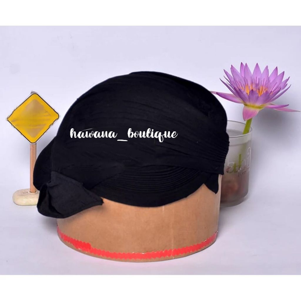 Blangkon jogja motif hitam polos ekor pendek || Blangkon jogja lipat || blangkon dewasa