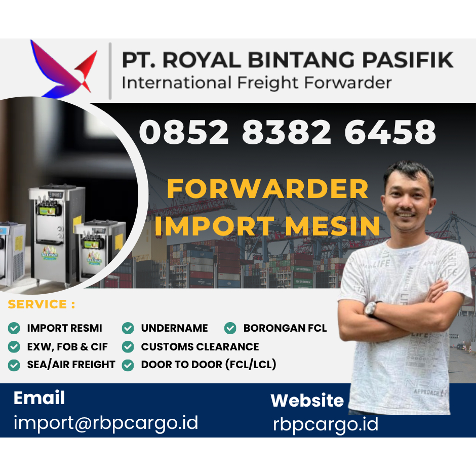 Forwarder jasa import mesin