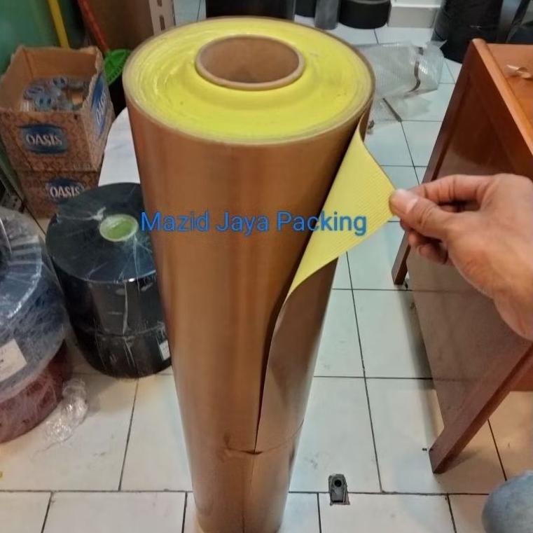 PTFE Glass Cloth/Kain Teflon Ptfe Tahan Panas 0.18mm ( Ada Lem )