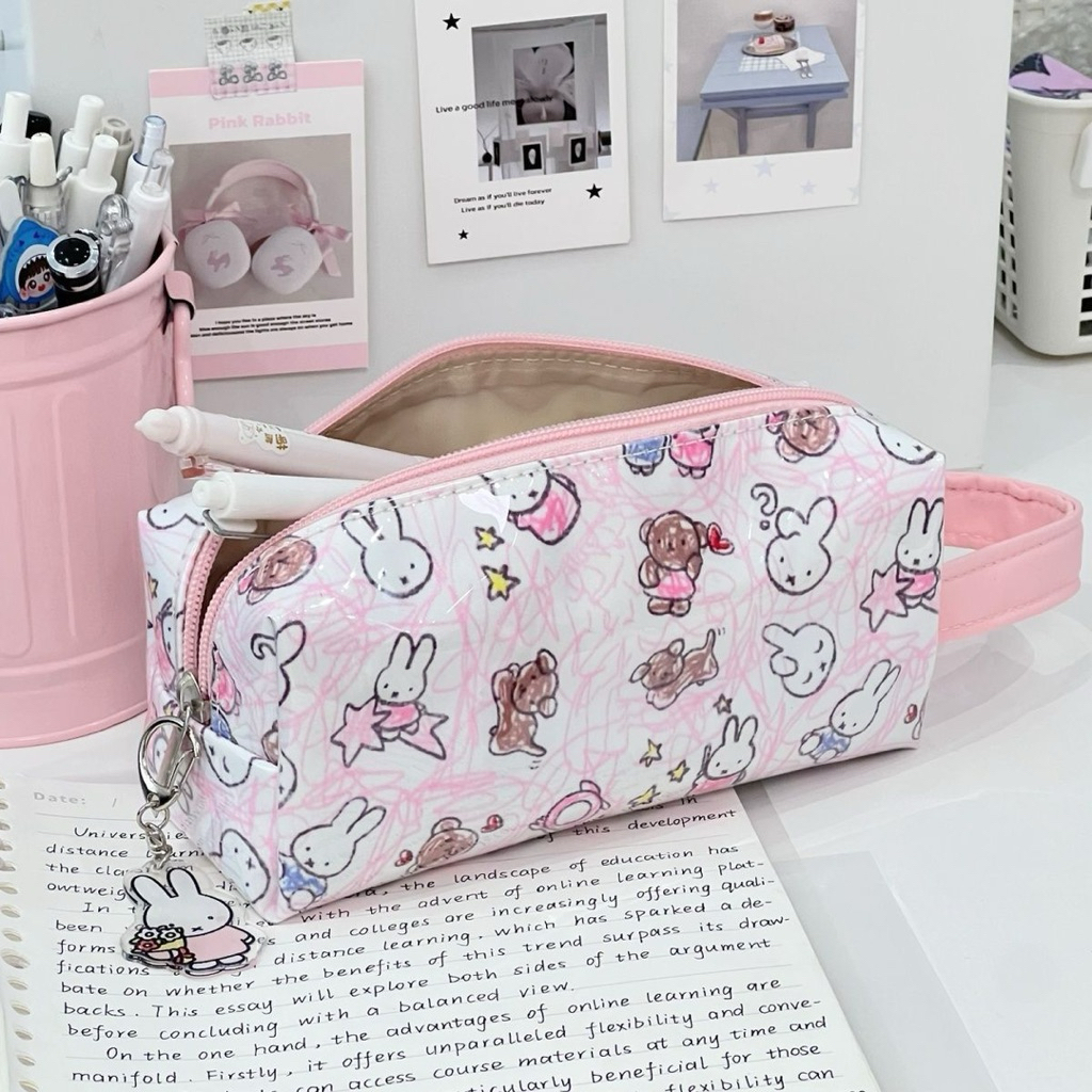 [PREORDER] Miffy Graffiti Pen Case PVC Waterproof – Bonus Gantungan