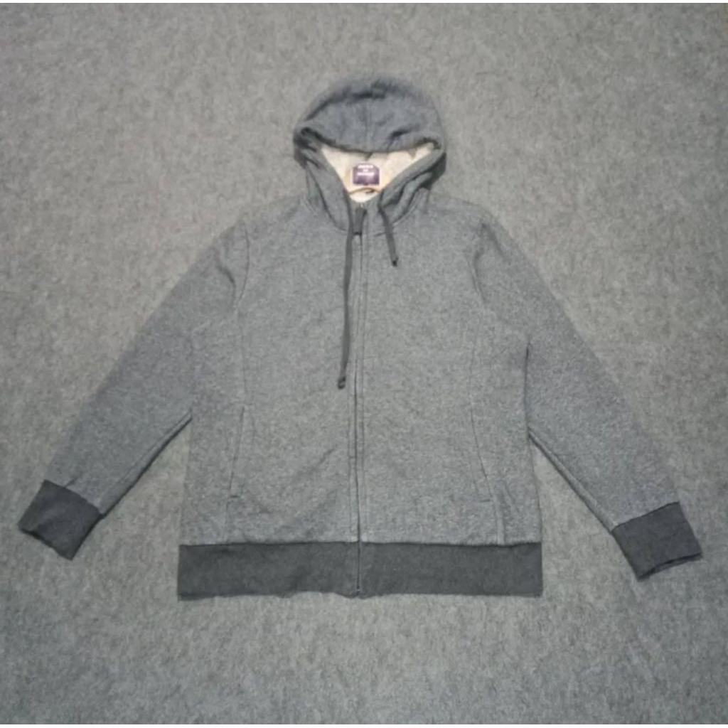 Zip Hoodie Uniqlo Sherpa Second Original