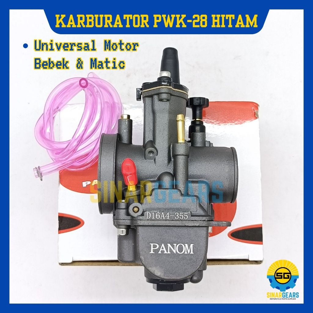Carburator Karbu Kualitas Original Panom PWK 28 Karburator Racing PWK28 Hitam Carbu Motor Ori