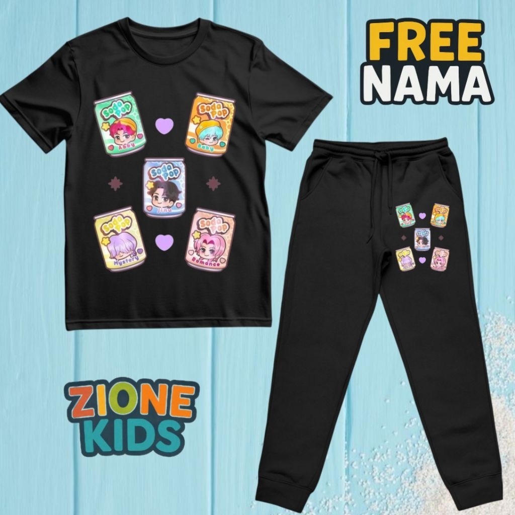 Setelan Anak Panjang Kpop Soda Pop Dance | Kaos & Celana Demon Hunter Lucu | Baju Anak Zione Kids