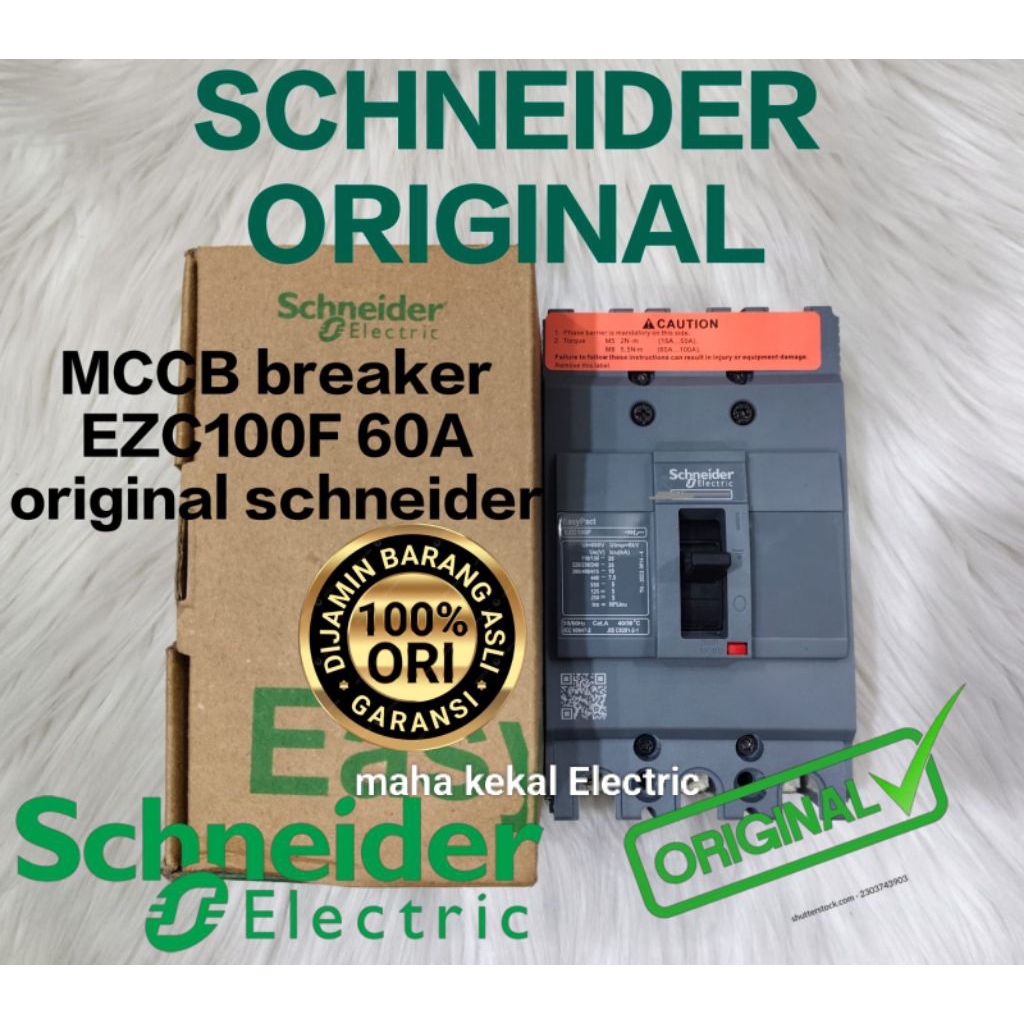 mccb breaker Schneider 60a ezc100f3060 3phase original mccb 60a breaker 60a nfb 60a mccb breaker Sch