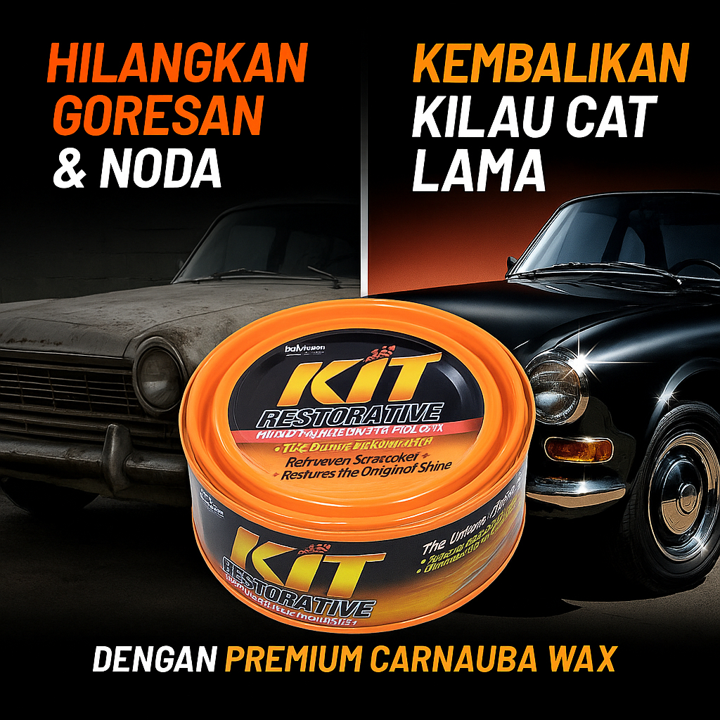 KIT Heavy Duty Polish Wax – Pasta Wax Restorative Pengkilap Cat Mobil & Motor