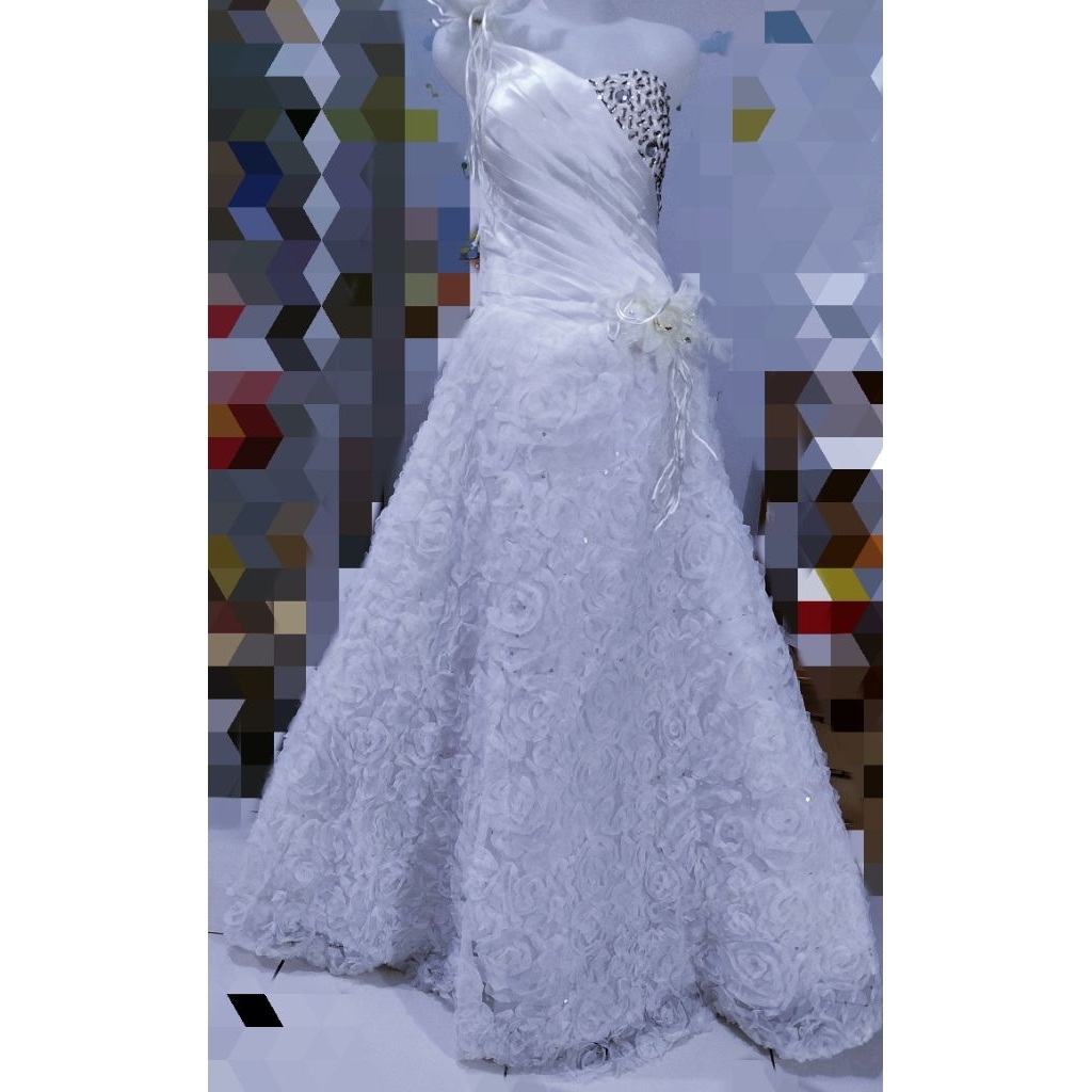Gaun Pengantin Putih Asia Eropa Modern 2