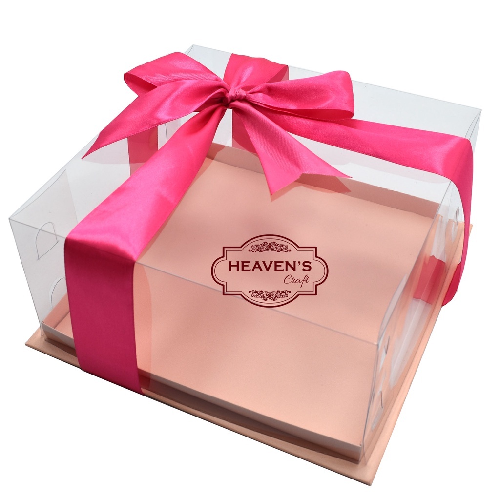 Box kue/tart/mika/pudding 25X25X12  Dengan PITA