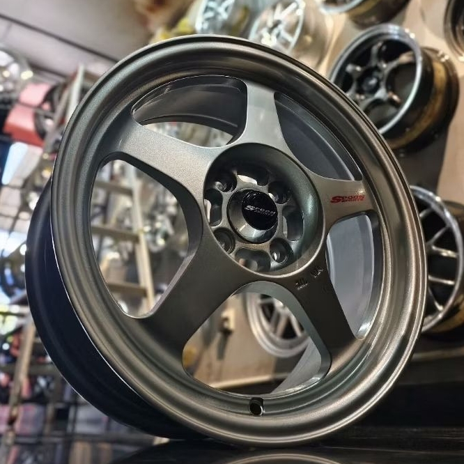 Velg Mobil Ring 16 Spoon RC Silver PCD 4x100 untuk Yaris Jazz Brio