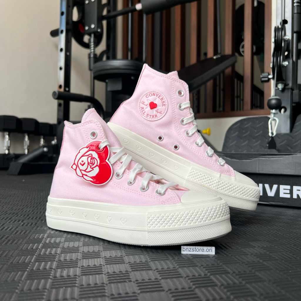 Sepatu Sneakers Wanita Converse CTAS Lift Platform Sugar Berry/Egret