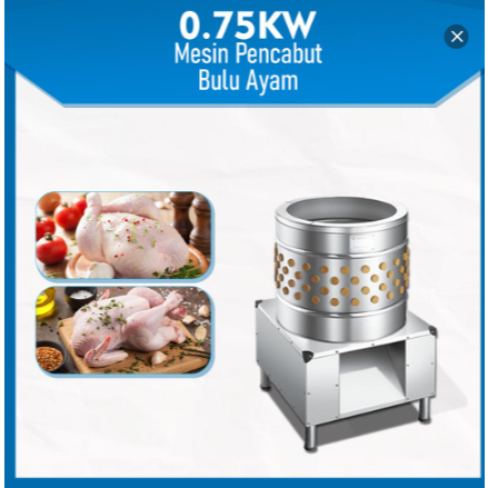 Mesin pencabut bulu ayam / Mesin pencabut bulu ayam /  Mesin Pencabut Bulu Ayam 0.75KW dengan Garans