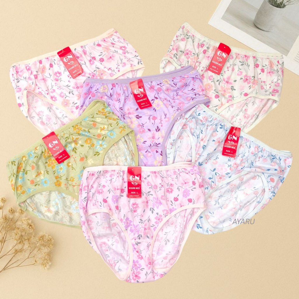 Golden nick Celana Dalam Wanita Golden Nick Katun Motif cdgolden nick 1 lusin