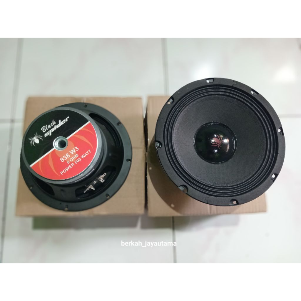 komponen spiker blackspider 8inch 838w3 // speaker 8 inch