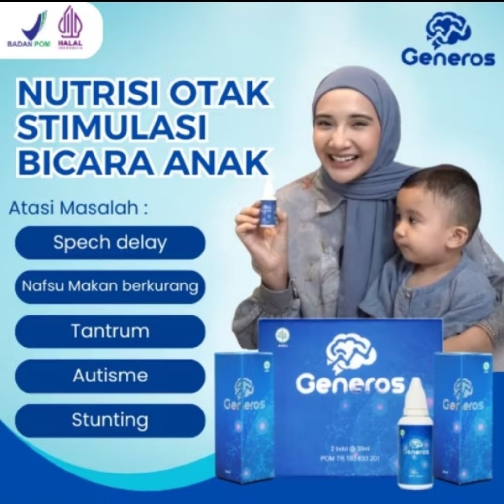 GENEROS -  Suplemen Vitamin Otak Anak / Konsentrasi & Daya Ingat - Atasi Speech Delay ADHD