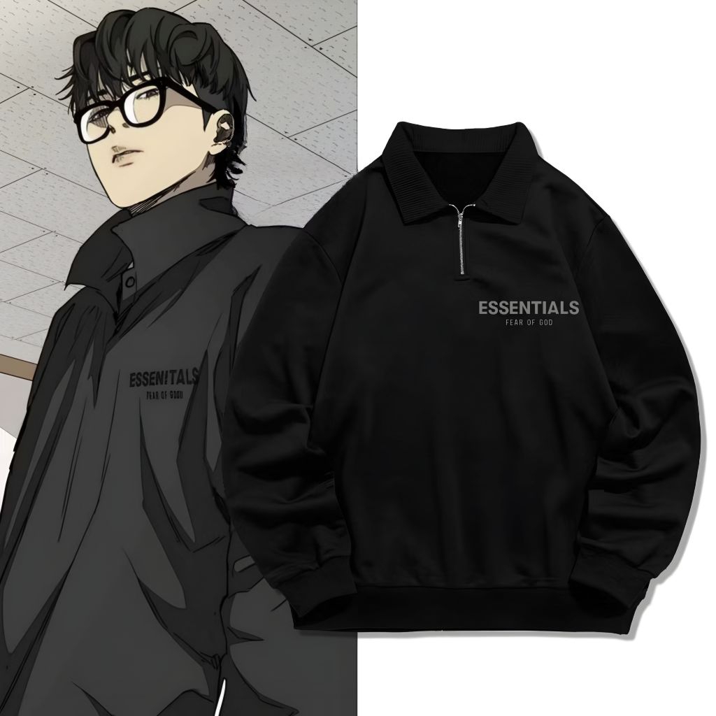 Jaket Halfzip Jayjo Essentials Fear Of  God Wind Breaker Komik Korea