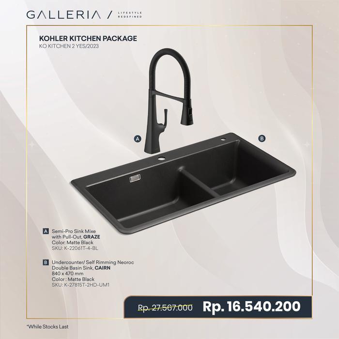 Kohler Kitchen Package / Kohler Paket Sink Dapur dan Keran