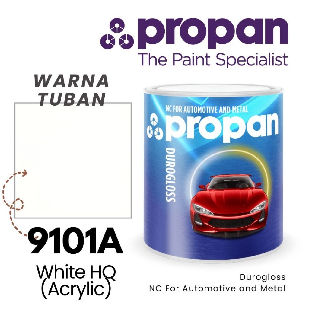 Cat Duco Propan Durogloss White HQ (High Quality)/ Cat Kayu dan Besi Warna Putih Kilap High Quality/