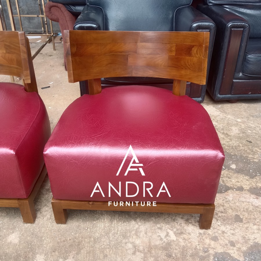 Kursi Tunggal Unik Modern Kayu Jati, Kursi Santai, Kursi Sofa Minimalis