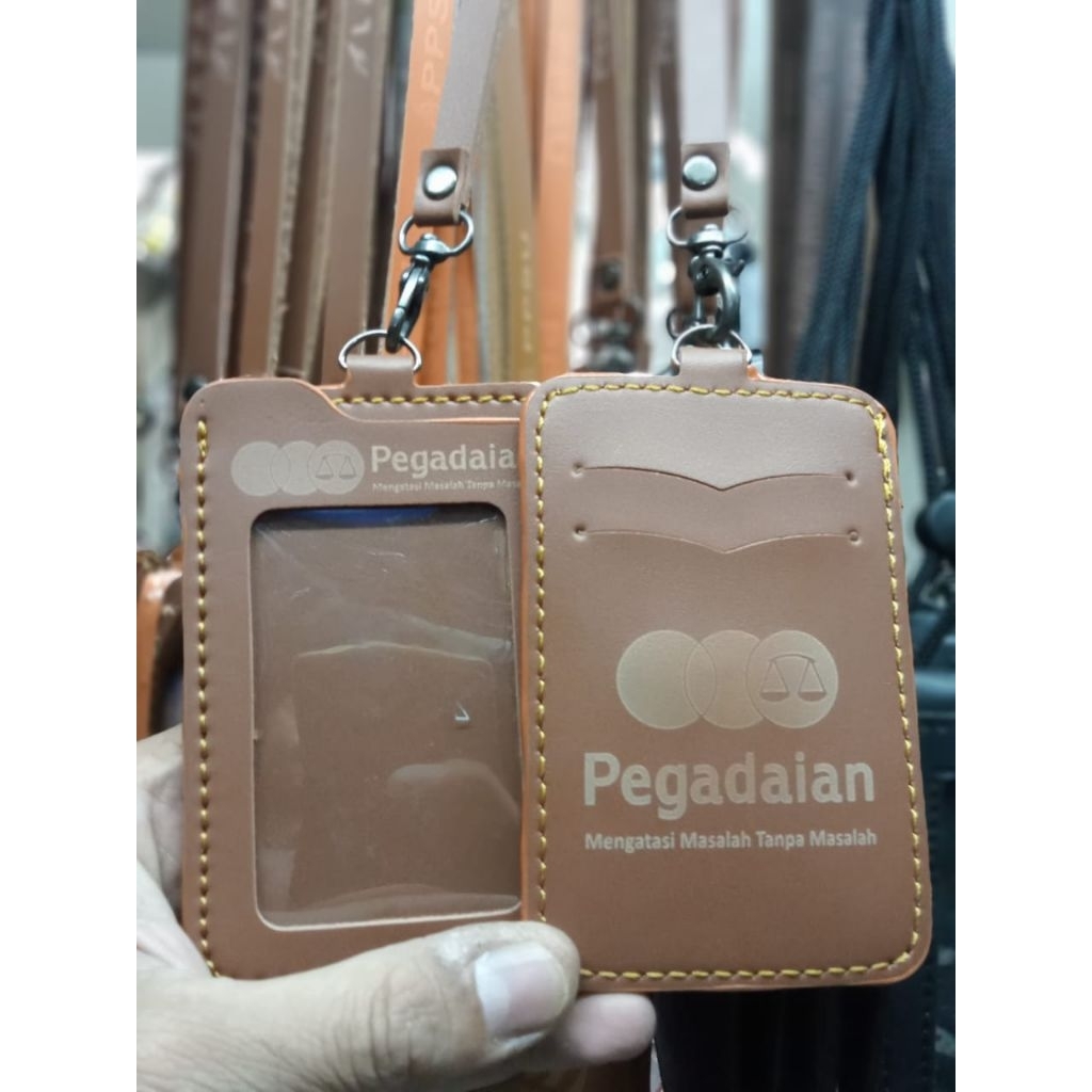 lanyard id card pegadaian dompet id card pegadaian gantungan+dompet berkualitas tinggi