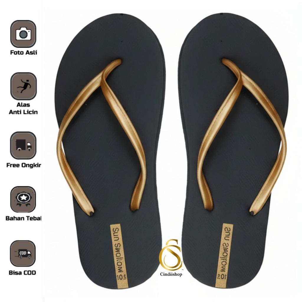 Sandal Jepit Wanita Sun Swallow Tokyo Sendal Karet Dewasa