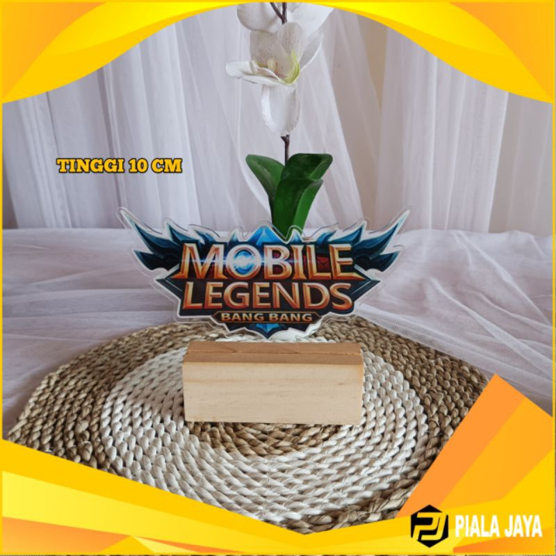 PIALA AKRILIK MOBILE LEGENDS TATAKAN KAYU TANPA MINIMAL ORDER
