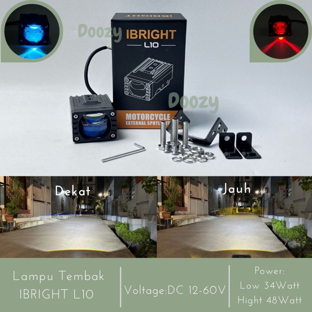 IBRIGHT L10 - lampu tembak  Biled waterproof