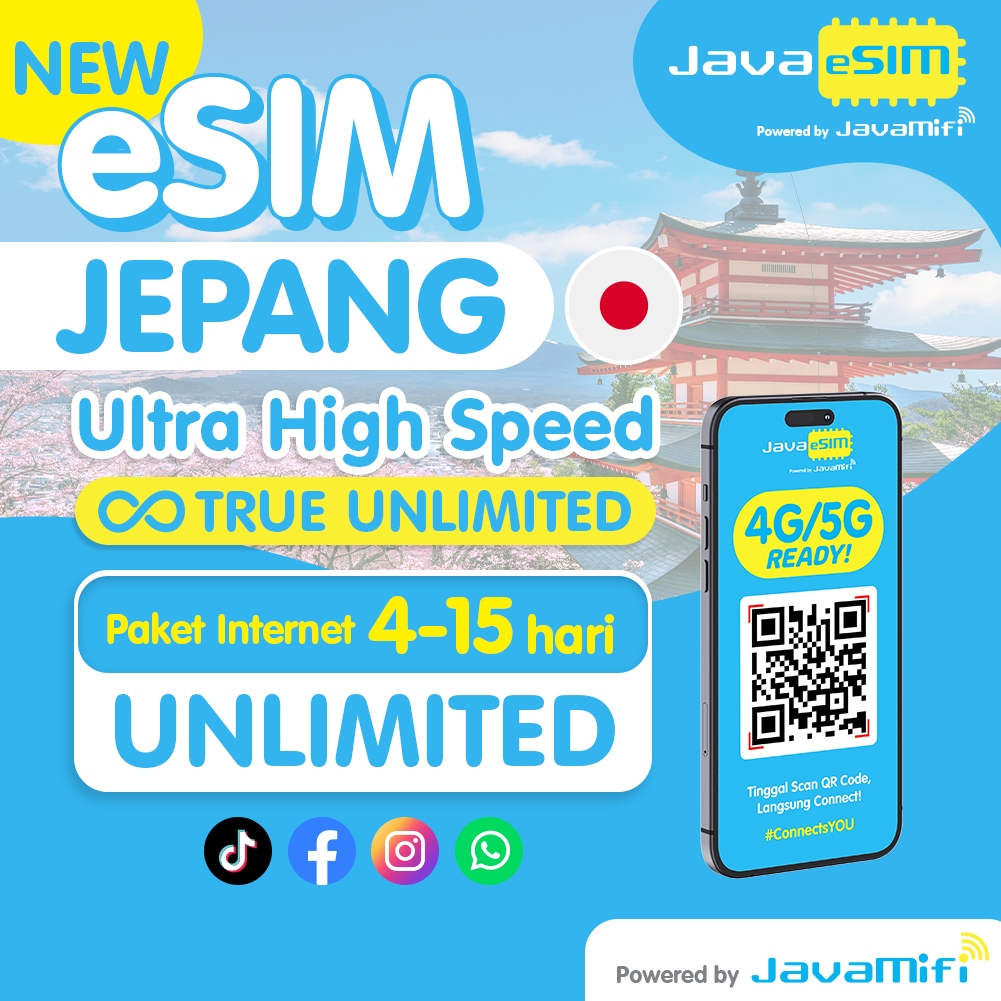 JavaeSIM Travel eSIM Jepang LOCAL | Javaesim Jepang LOCAL True Unlimited