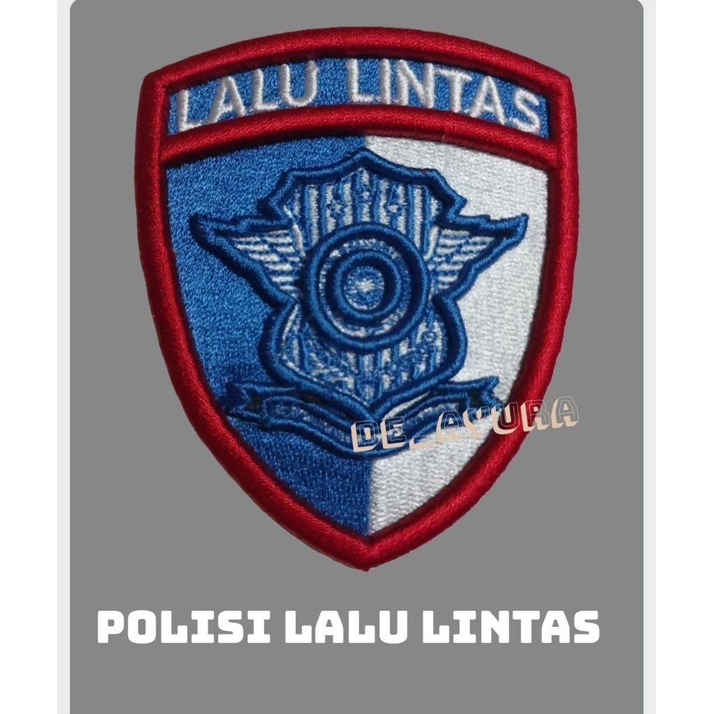 LOGO POLISI LALU LINTAS BORDIR TIMBUL KUALITAS BAGUS