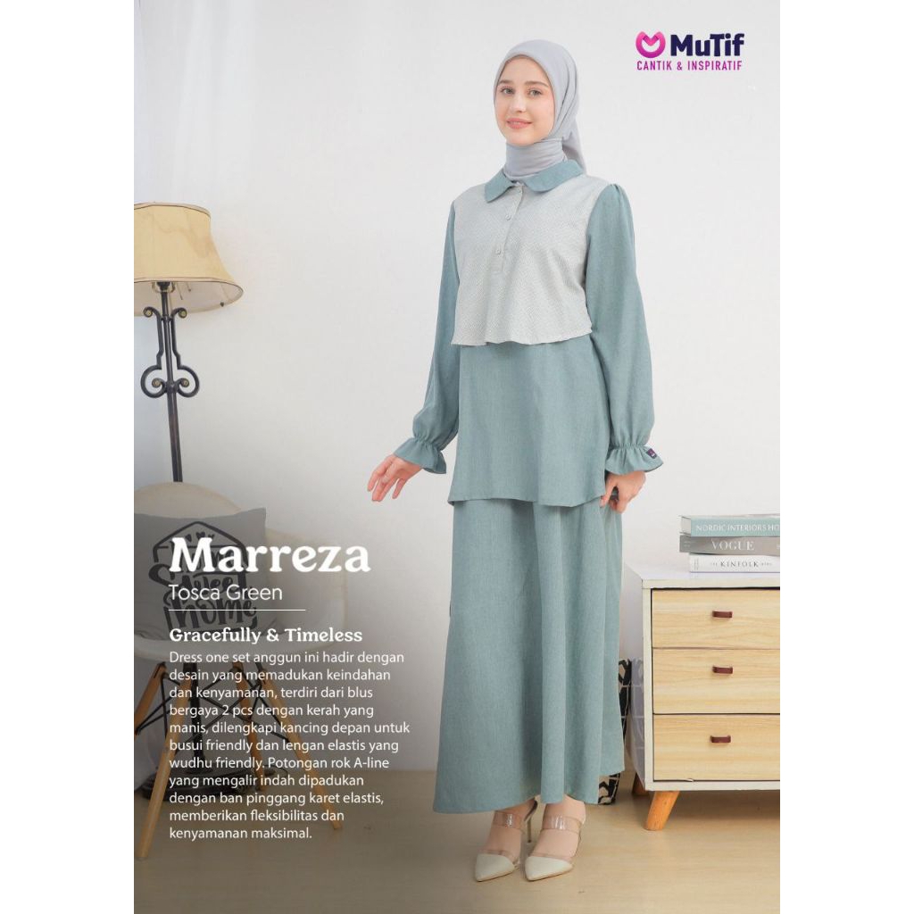 MAREZZA BY MUTIF GAMIS WANITA GAMIS SYAR'I GAMIS KEKINIAN GAMIS TRENDI GAMIS JUMBO LONG DRESS