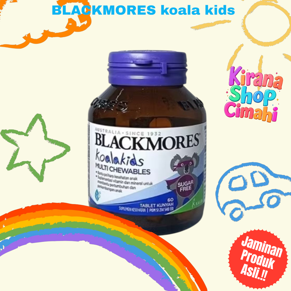 BLACKMORES KOALA KIDS STUDY BUDDY ADVANCE 30 TABLET | Omega 3, Fish Oil, Minyak Ikan, DHA, EPA, Anak