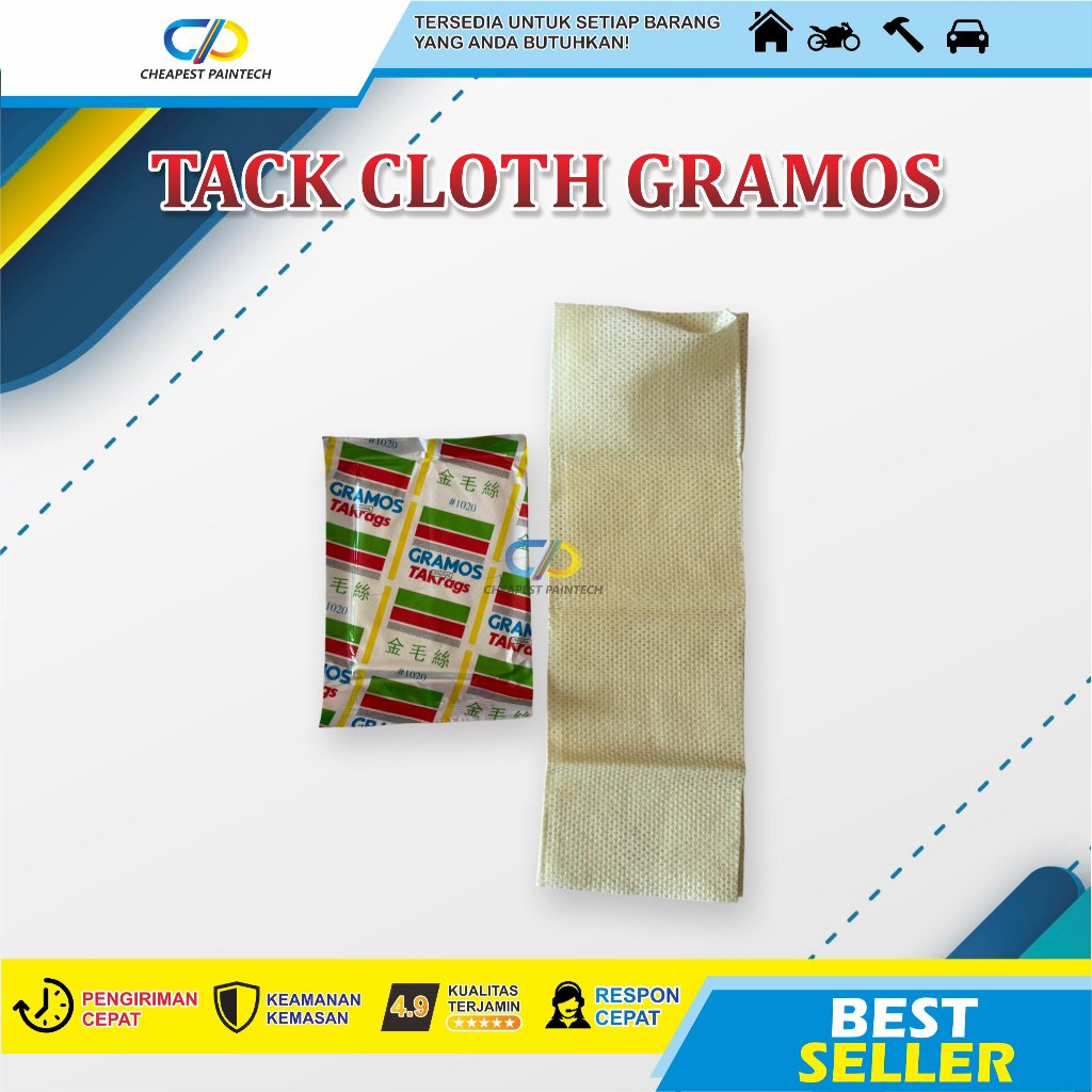 Tack Cloth GRAMOS 35x35cm Kain Pembersih Debu Cat Mobil