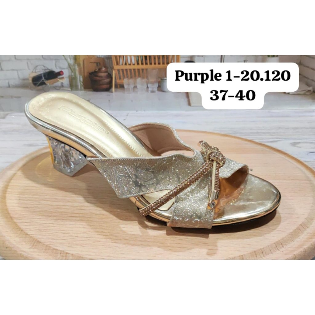 Heels Purple Hak Kaca